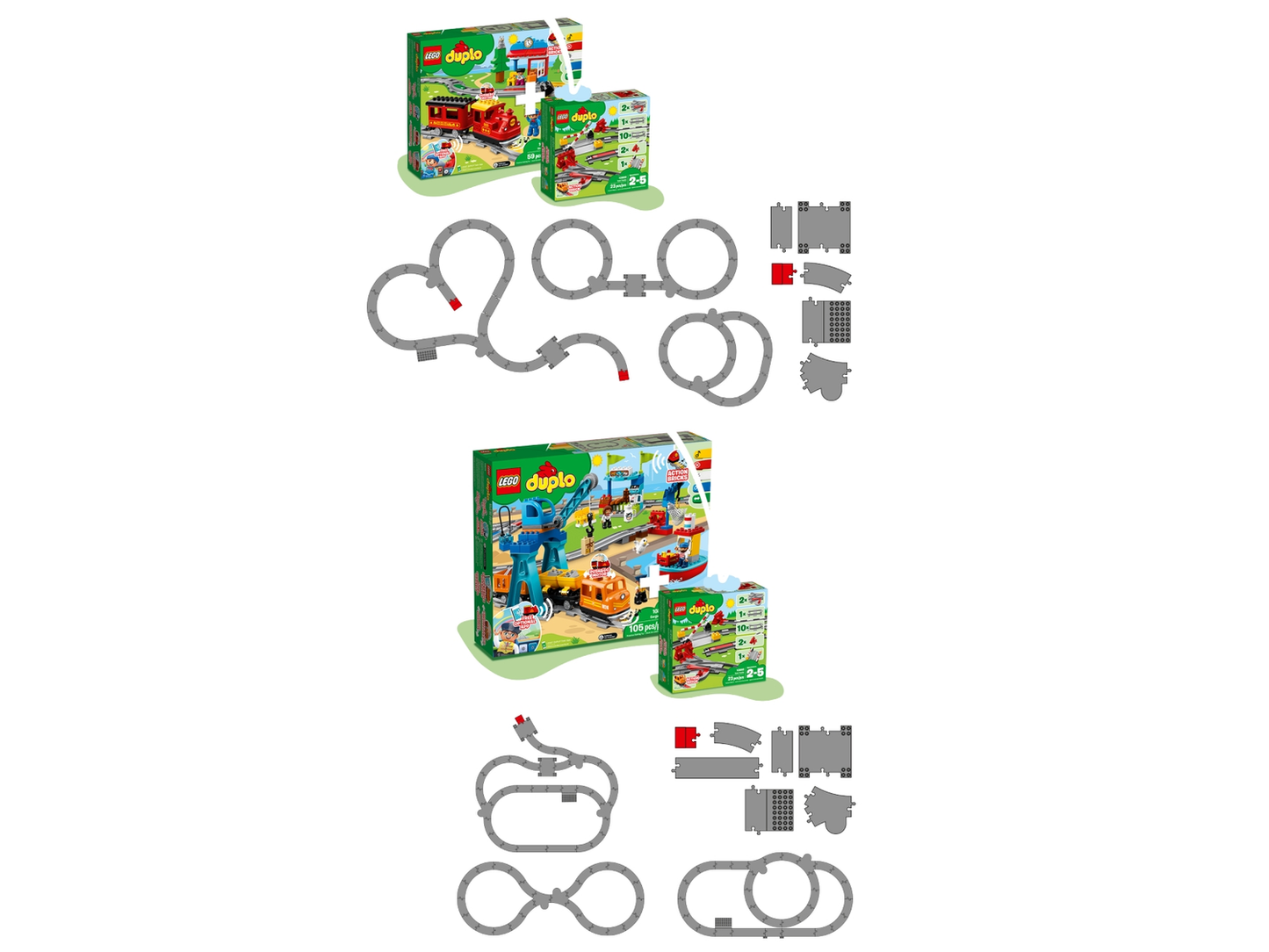 DUPLO 10882 Eisenbahn Schienen