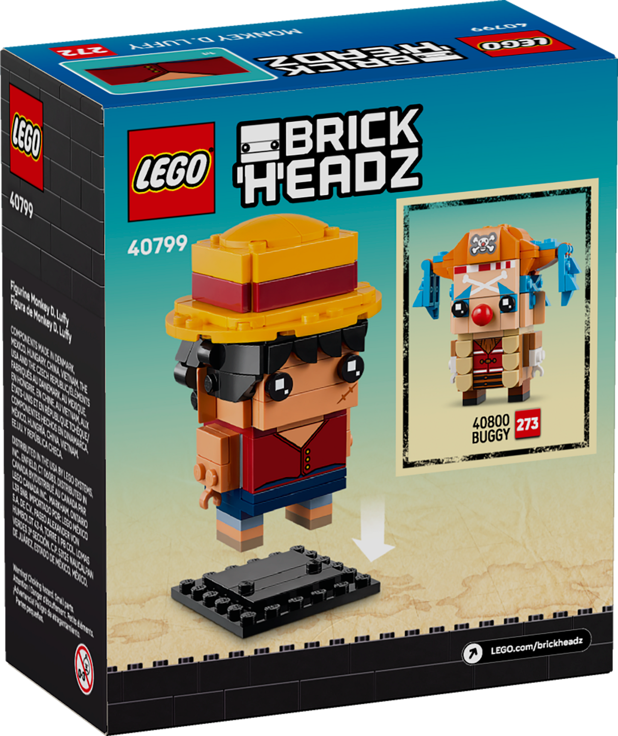 BrickHeadz 40799 Monkey D. Luffy Figur