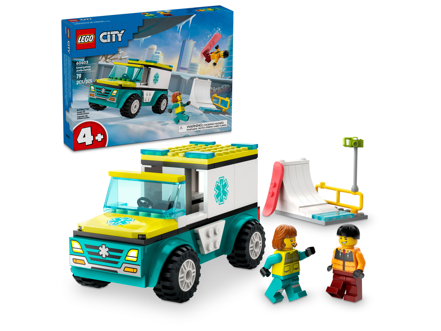 City 60403 Rettungswagen und Snowboarder