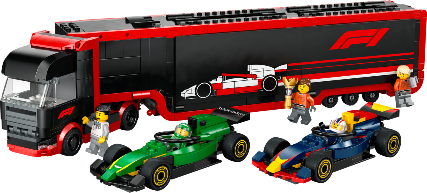 City 60445 F1 Transporter mit RB20 & AMR24 F1 Rennautos