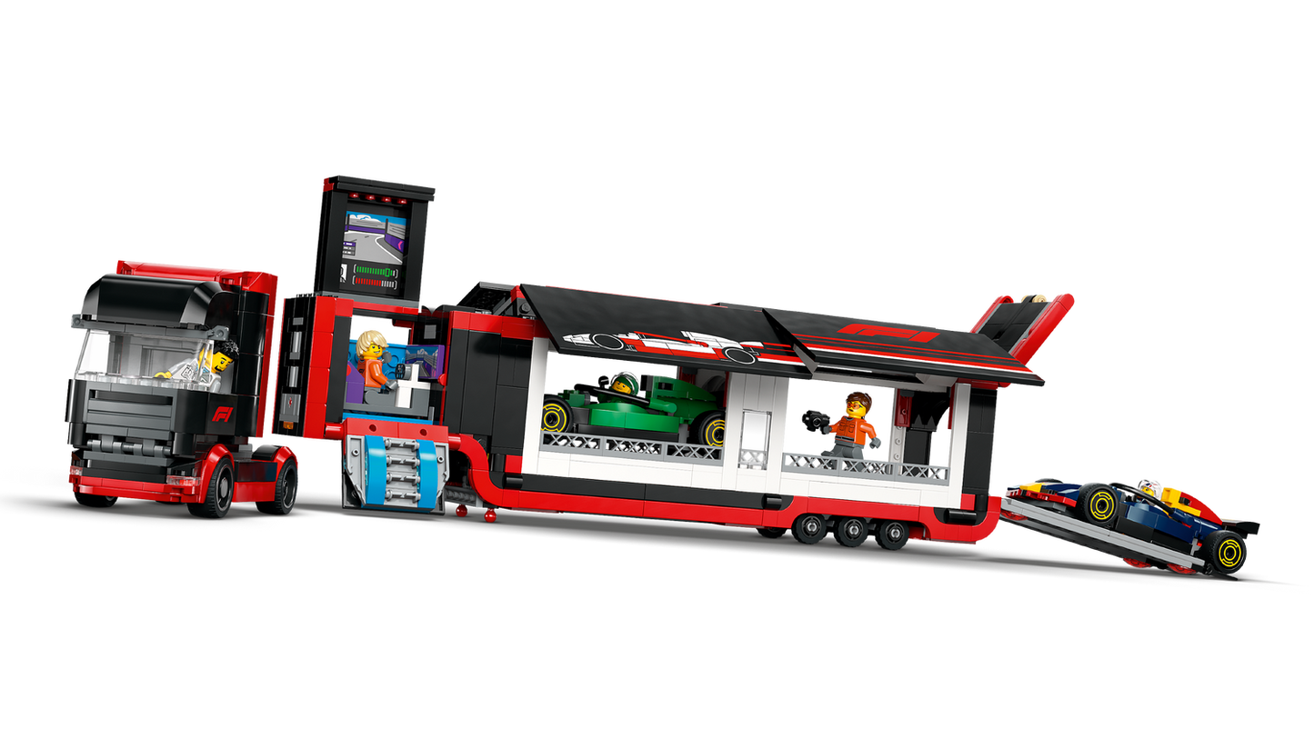 City 60445 F1 Transporter mit RB20 & AMR24 F1 Rennautos