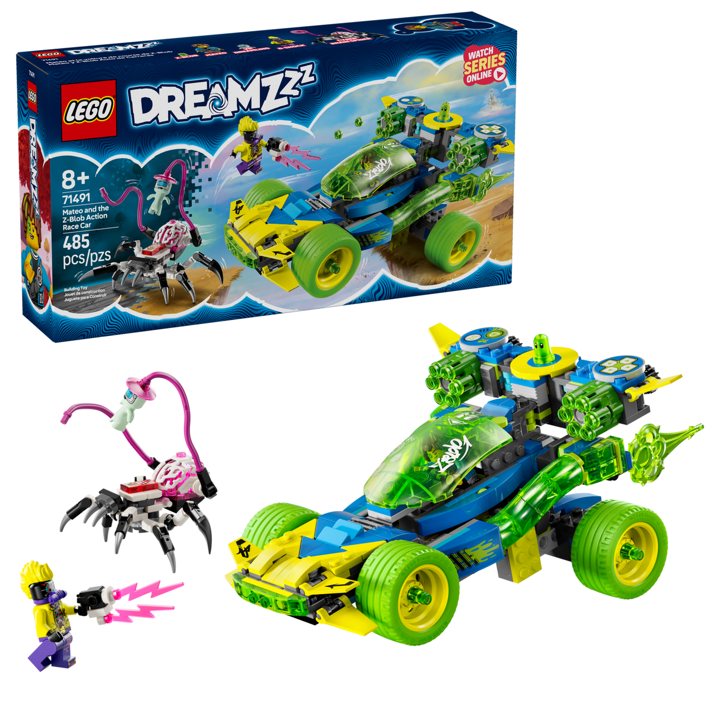 DREAMZzz 71491 Mateo mit dem Z-Blob Action-Rennwagen