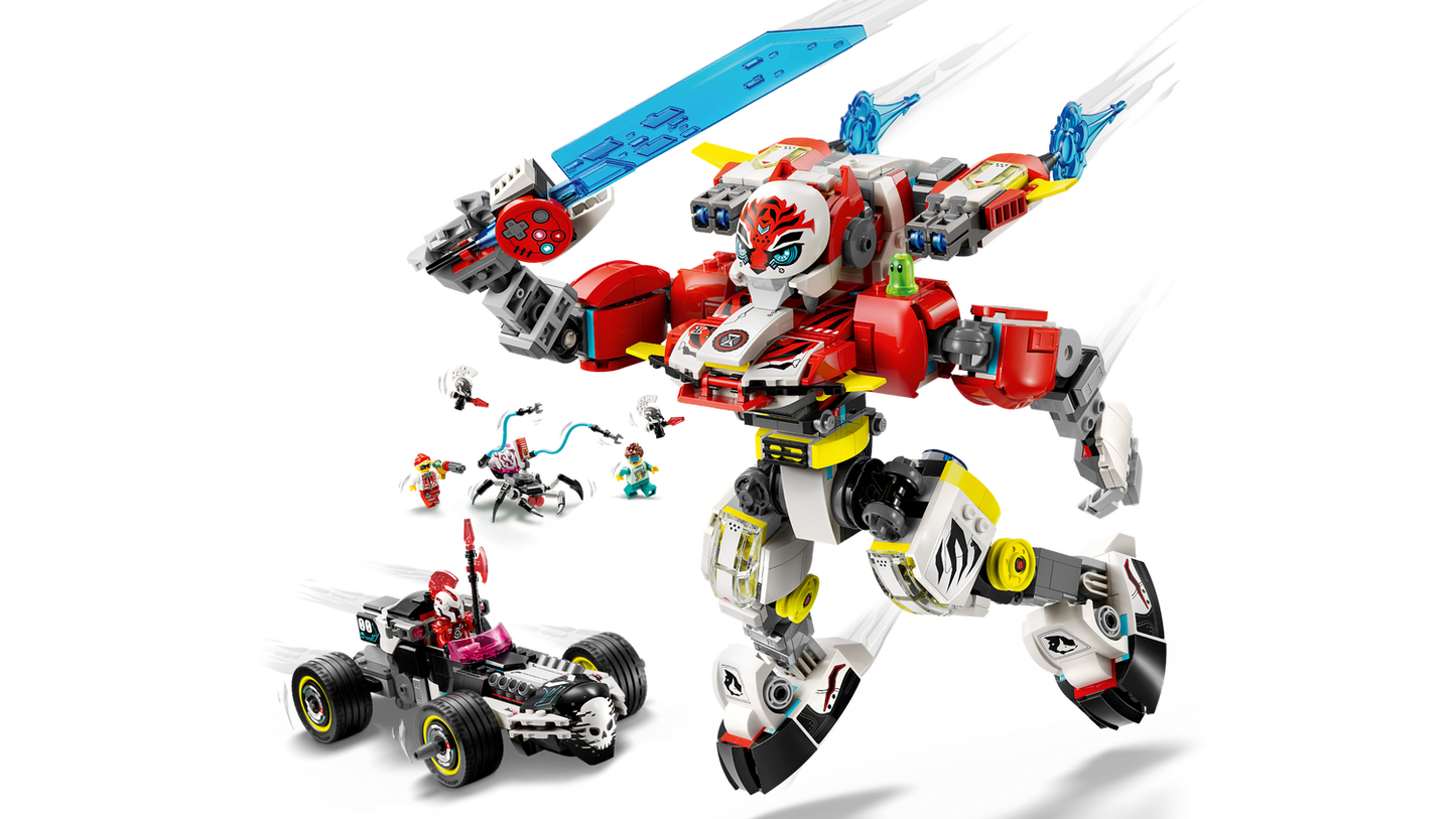 DREAMZzz 71497 Coopers Tiger-Mech und Zero's Hot Rod Auto