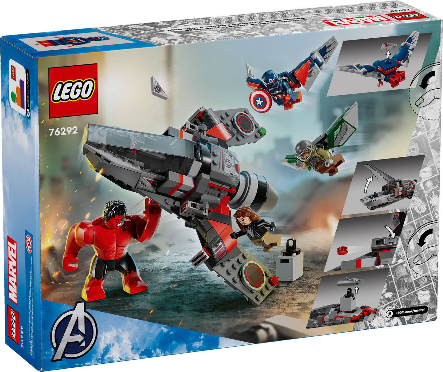 Marvel 76292 Showdown zwischen Captain America und Red Hulk