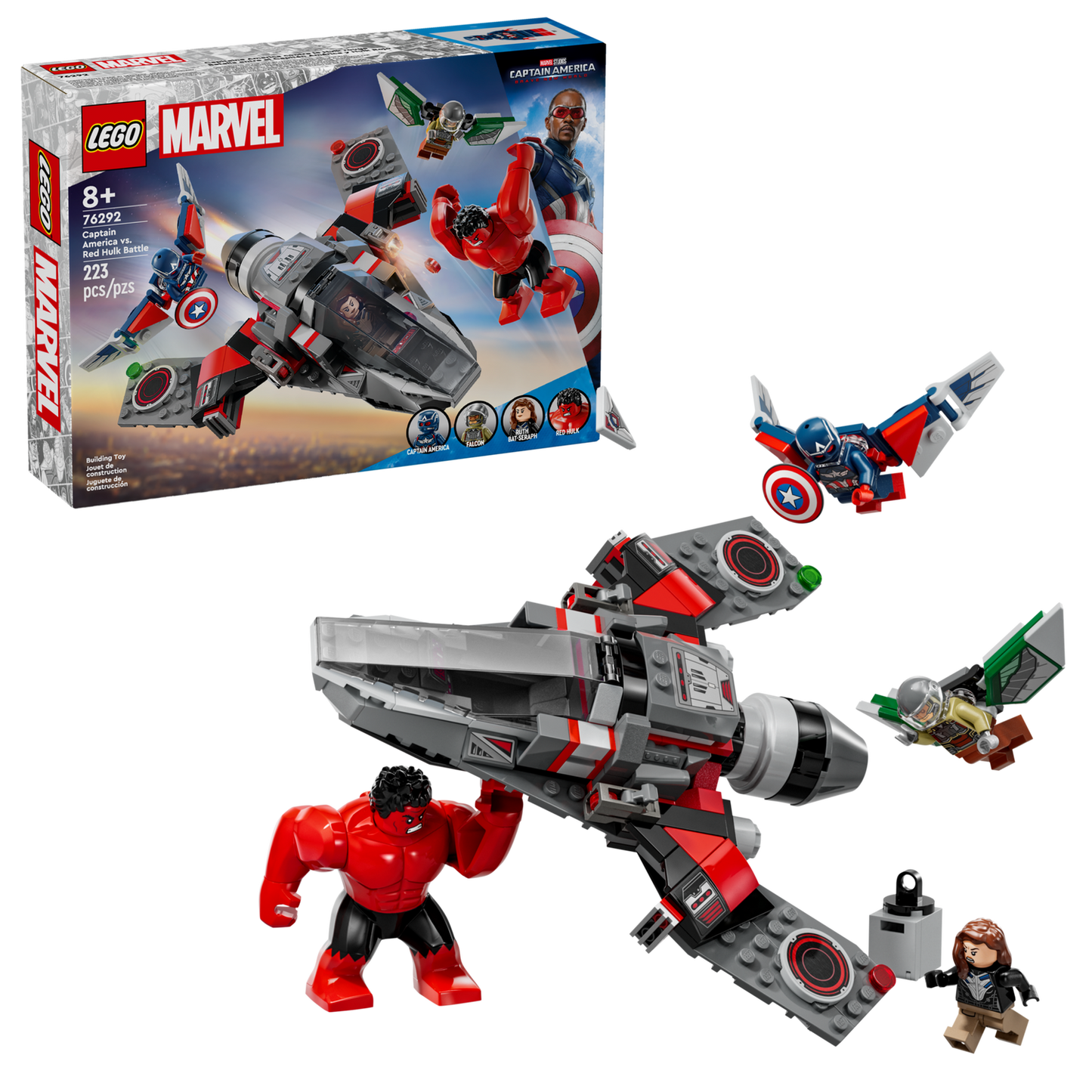 Marvel 76292 Showdown zwischen Captain America und Red Hulk