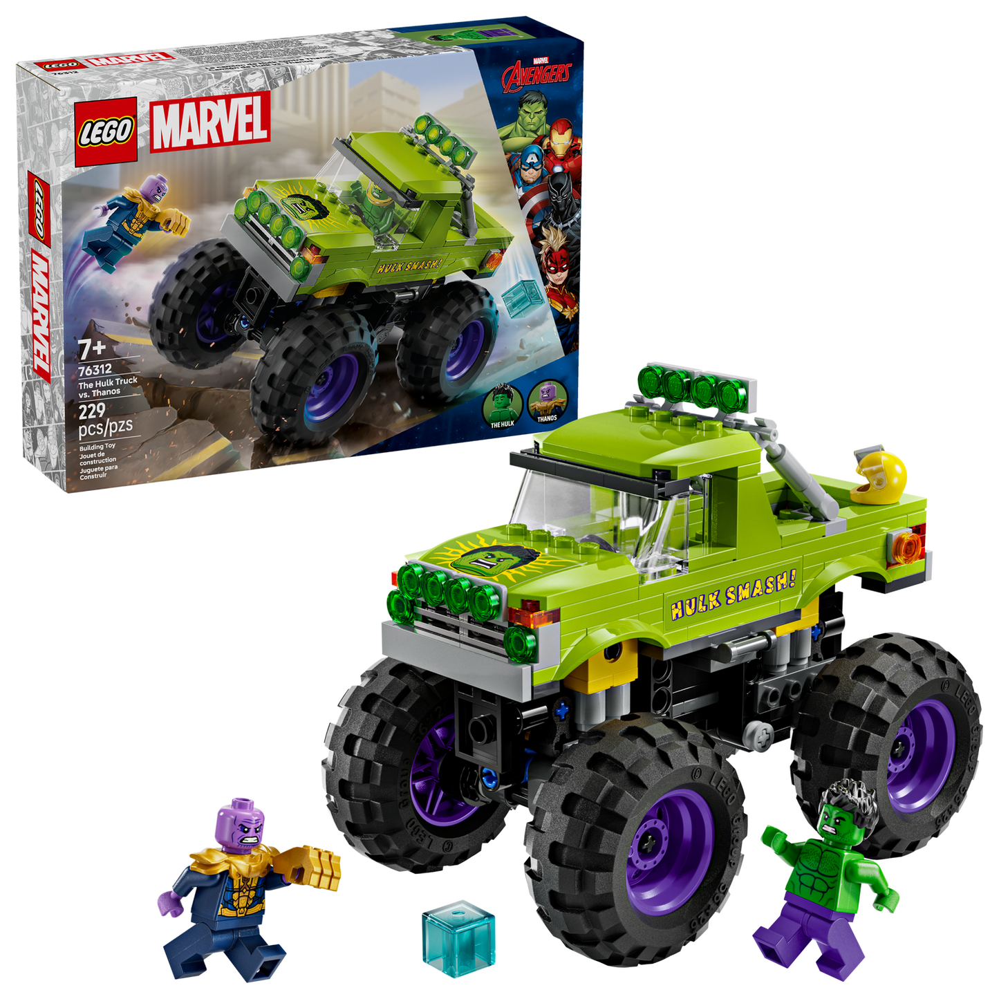 Marvel 76312 Hulk-Truck vs. Thanos