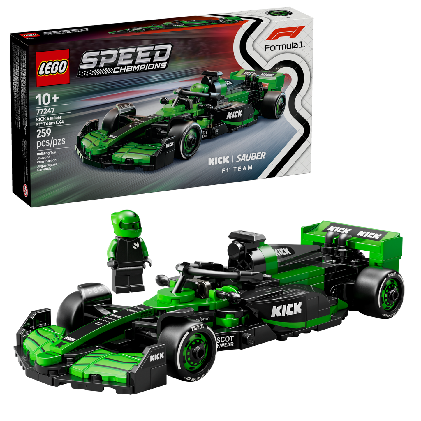 Speed Champions 77247 KICK Sauber F1 Team C44 Rennauto
