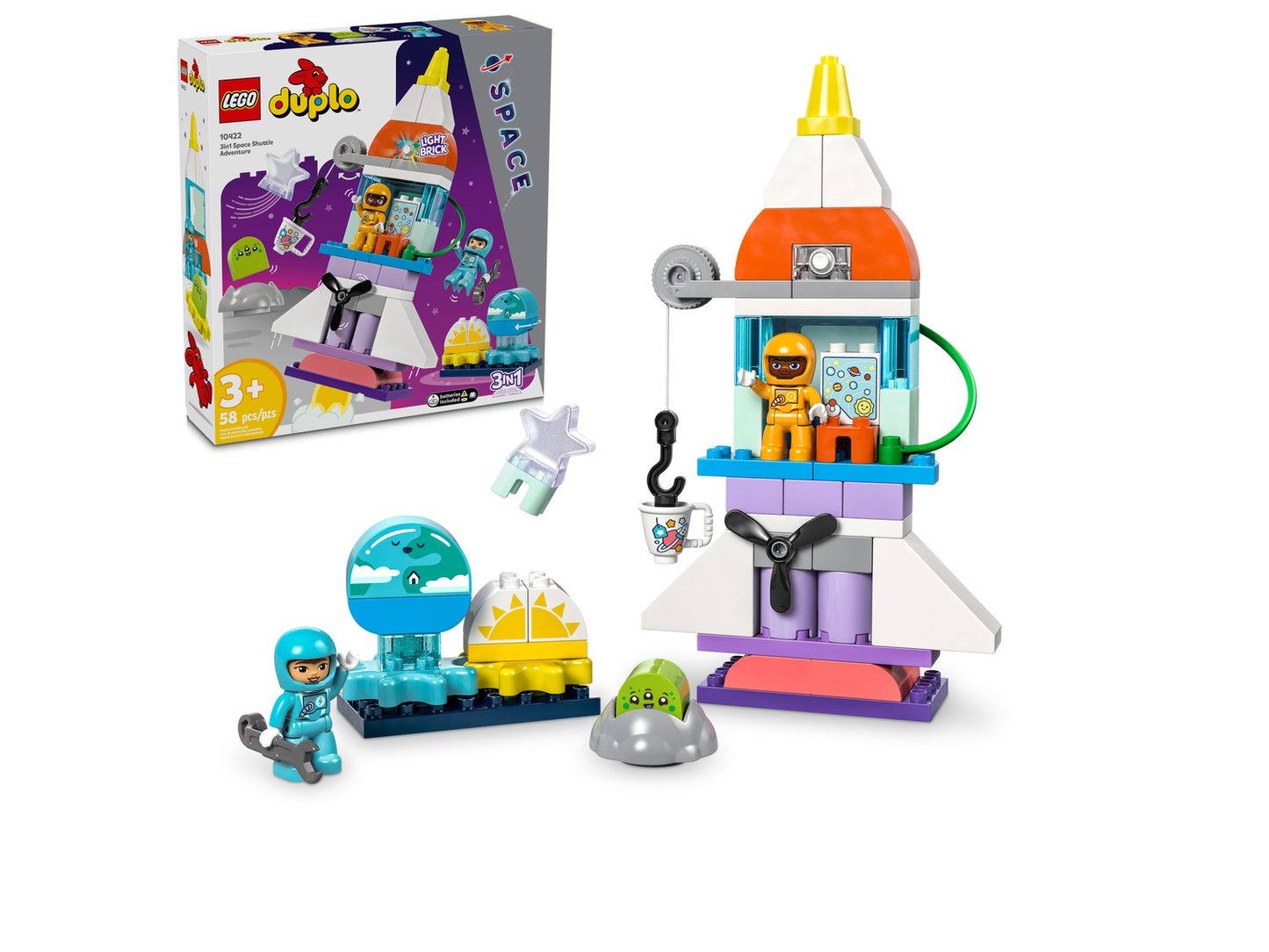 DUPLO 10422 3-in-1-Spaceshuttle für viele Abenteuer
