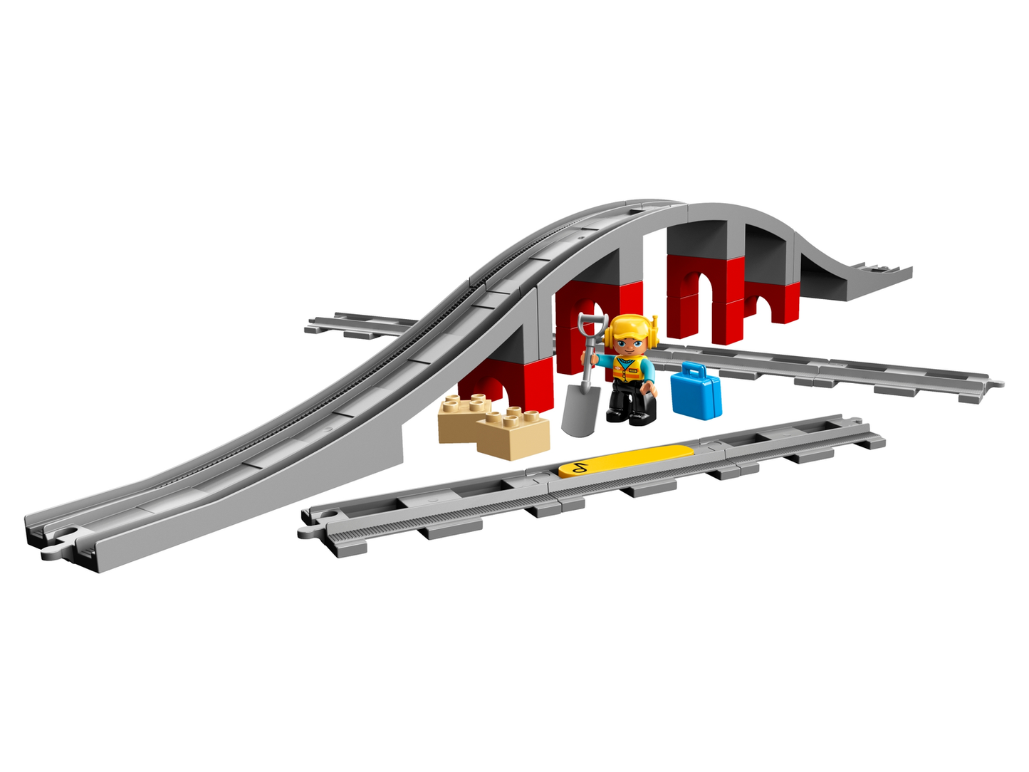 DUPLO 10872 Eisenbahnbrücke und Schienen
