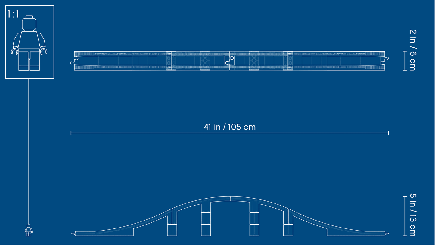 DUPLO 10872 Eisenbahnbrücke und Schienen