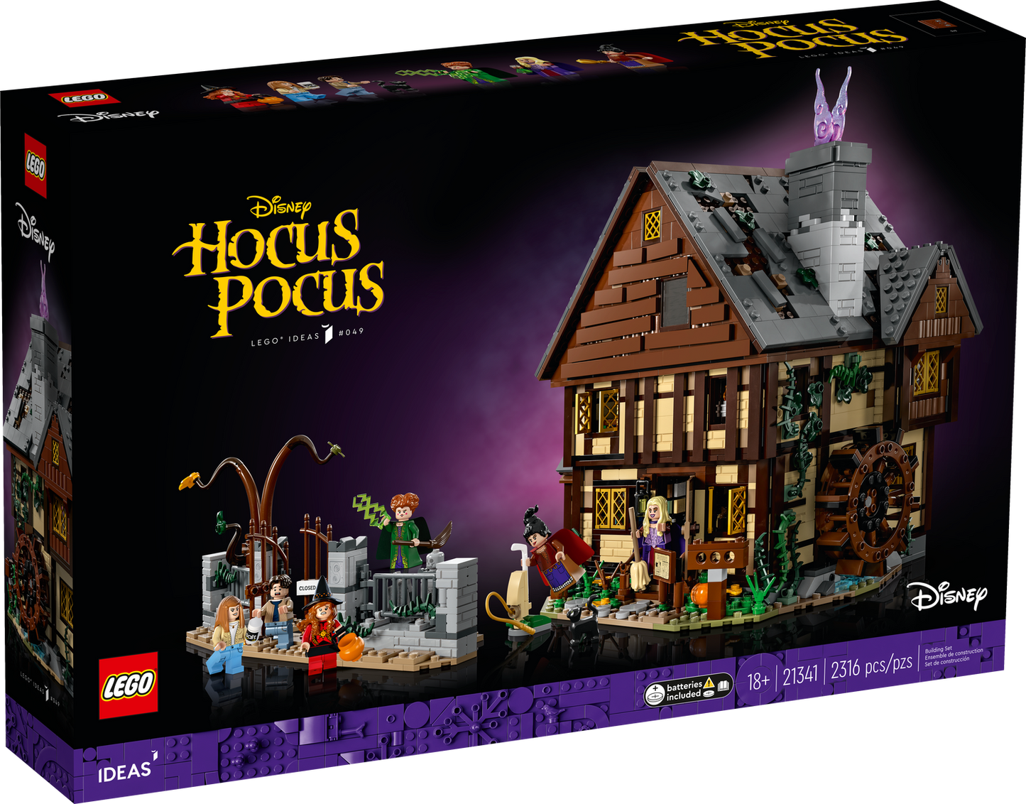 Ideas 21341 Disney Hocus Pocus: Das Hexenhaus der Sanderson-Schwestern