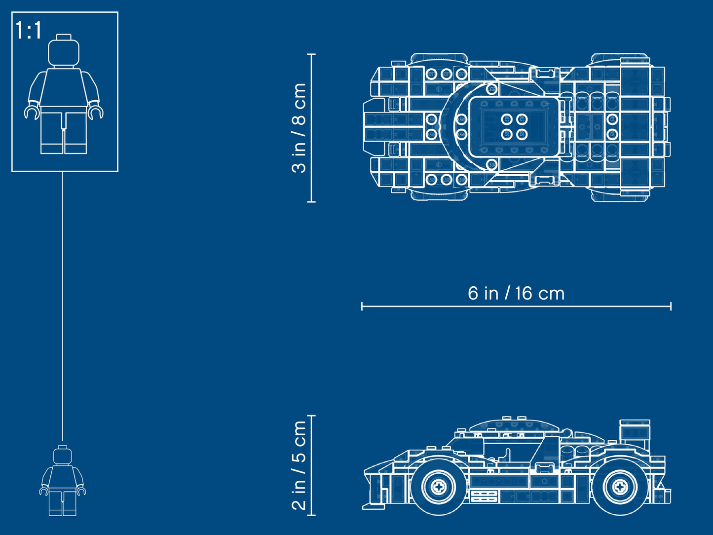 Creator 3-in-1-Sets 31089 Rennwagen