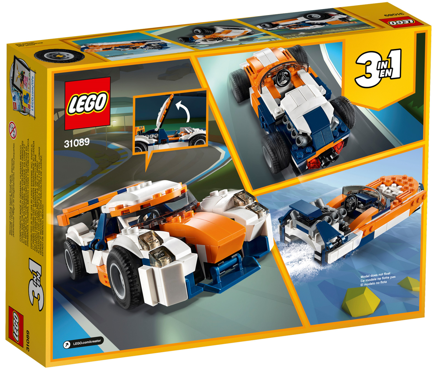 Creator 3-in-1-Sets 31089 Rennwagen
