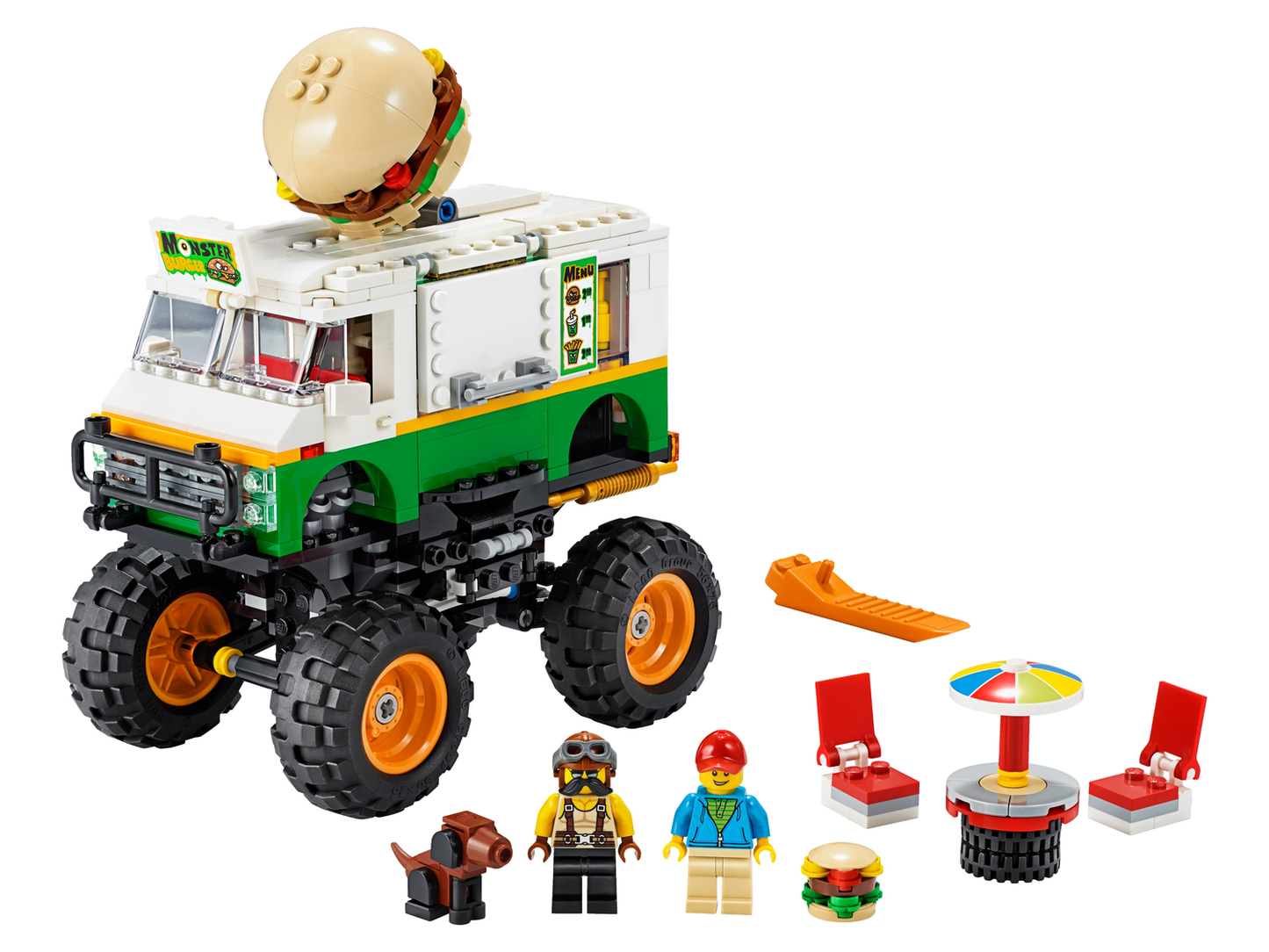Creator 3-in-1-Sets 31104 Burger-Monster-Truck
