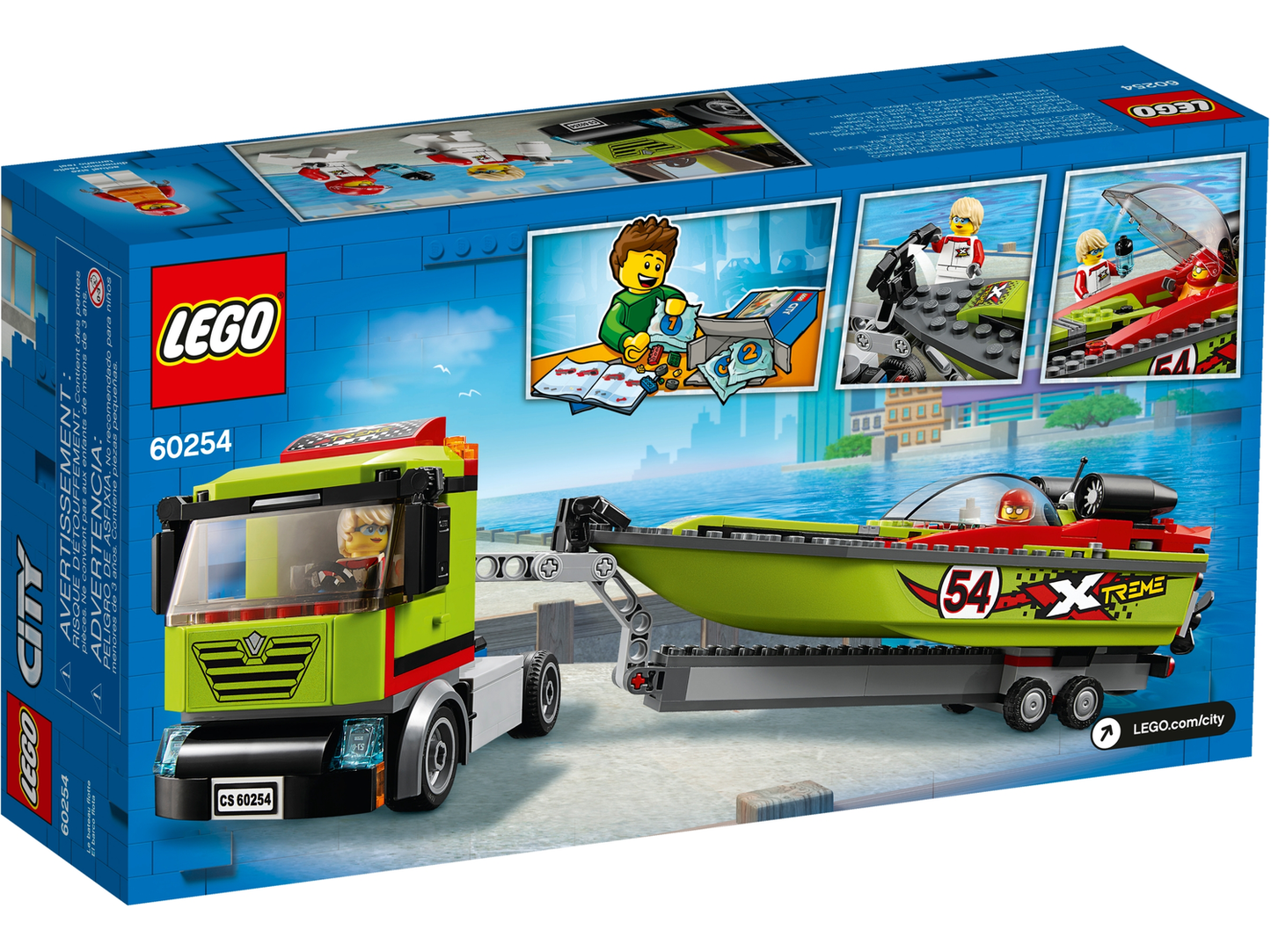 City 60254 Rennboot-Transporter