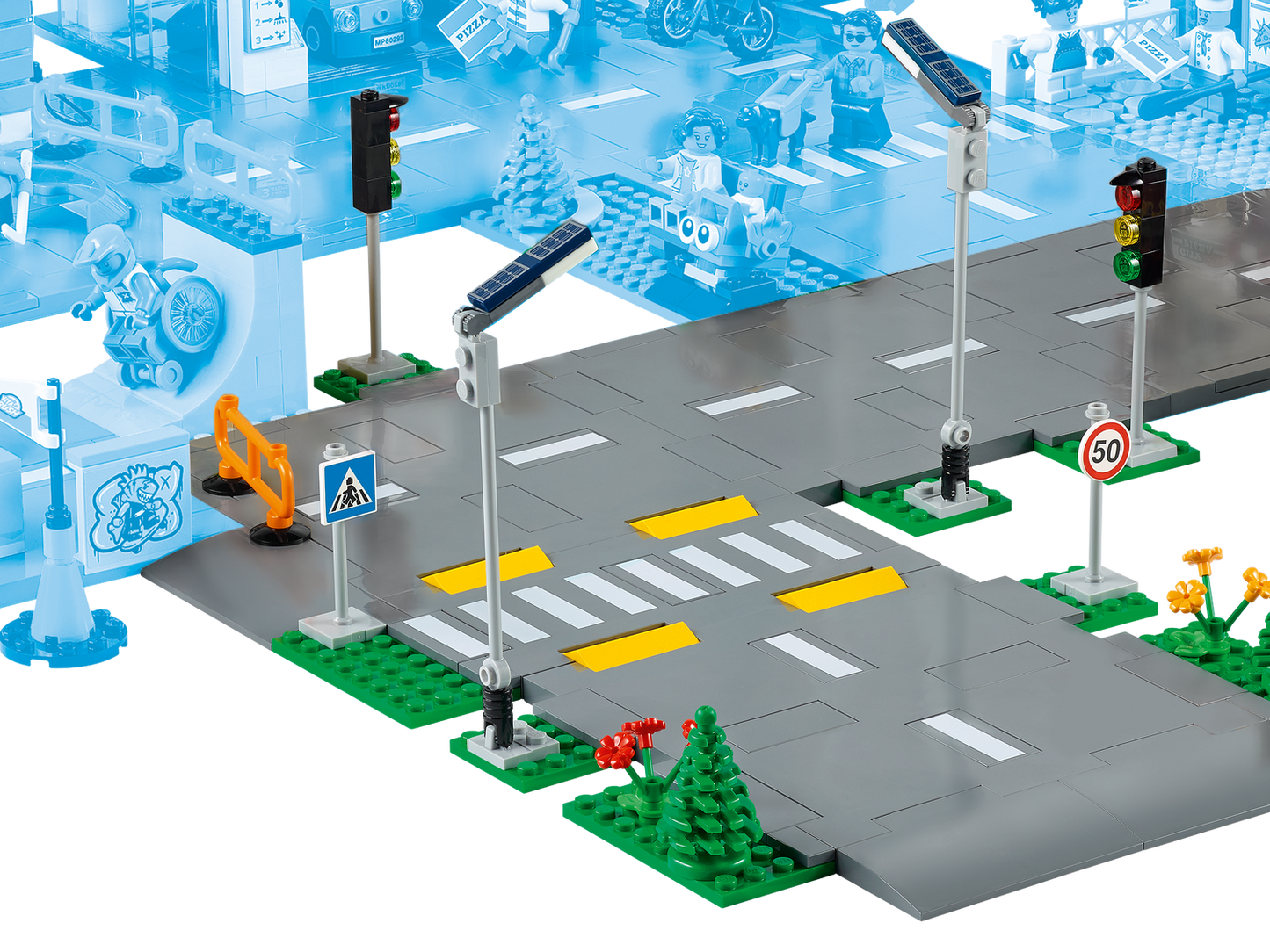 City 60304 Straßenkreuzung mit Ampeln