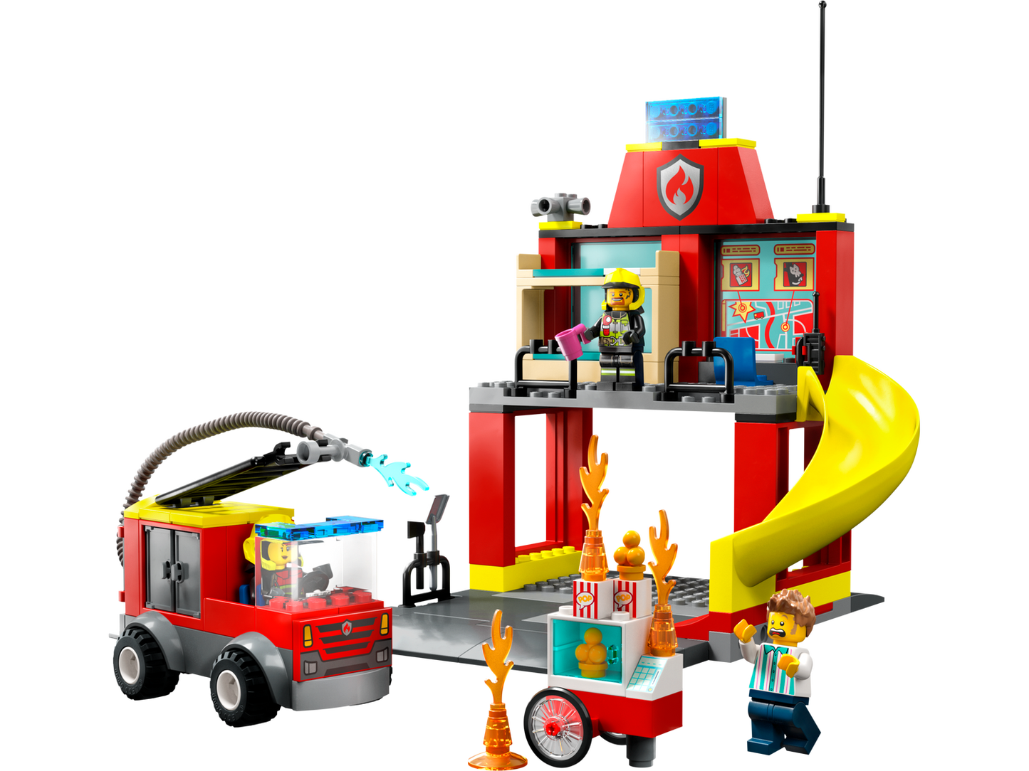 City 60375 Feuerwehrstation und Löschauto