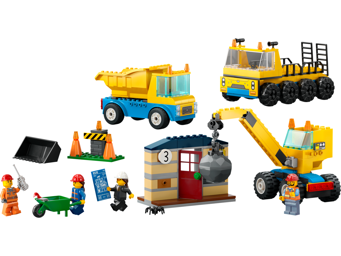 City 60391 Baufahrzeuge und Kran mit Abrissbirne