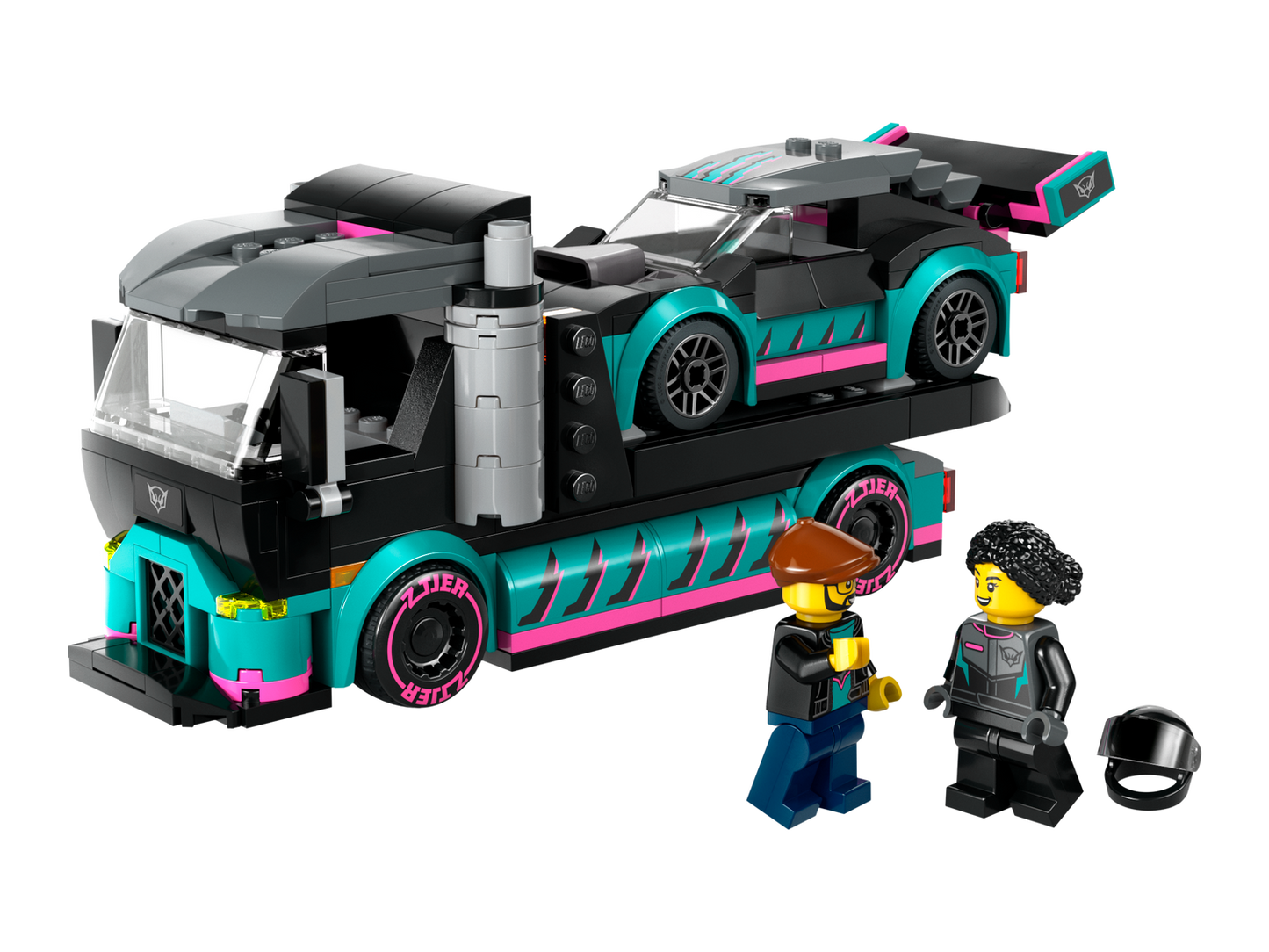 City 60406 Autotransporter mit Rennwagen