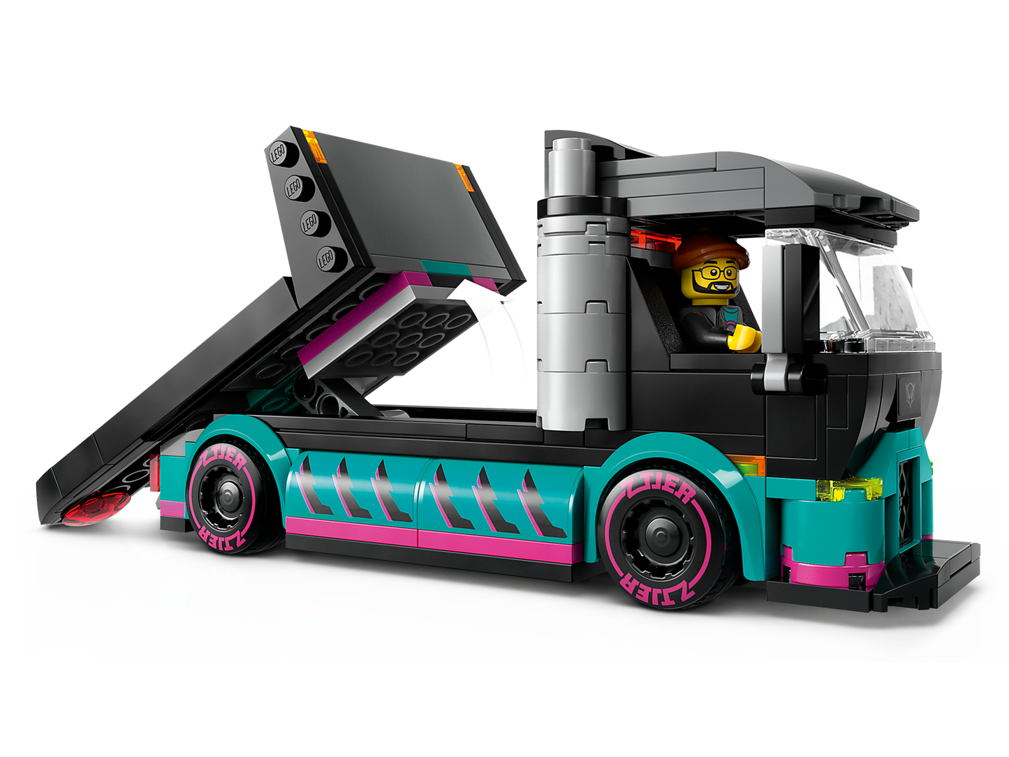 City 60406 Autotransporter mit Rennwagen