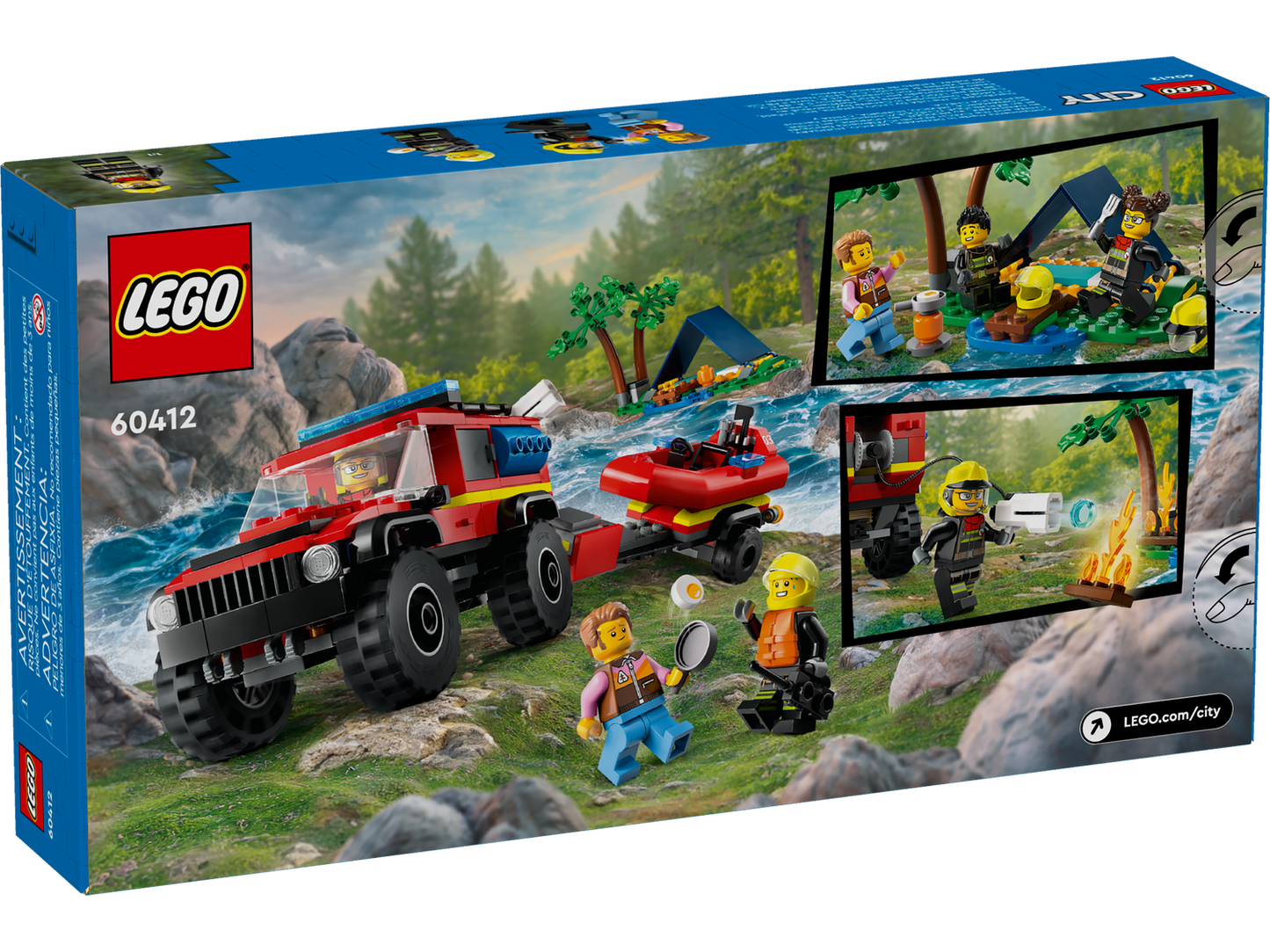 City 60412 Feuerwehrgeländewagen mit Rettungsboot