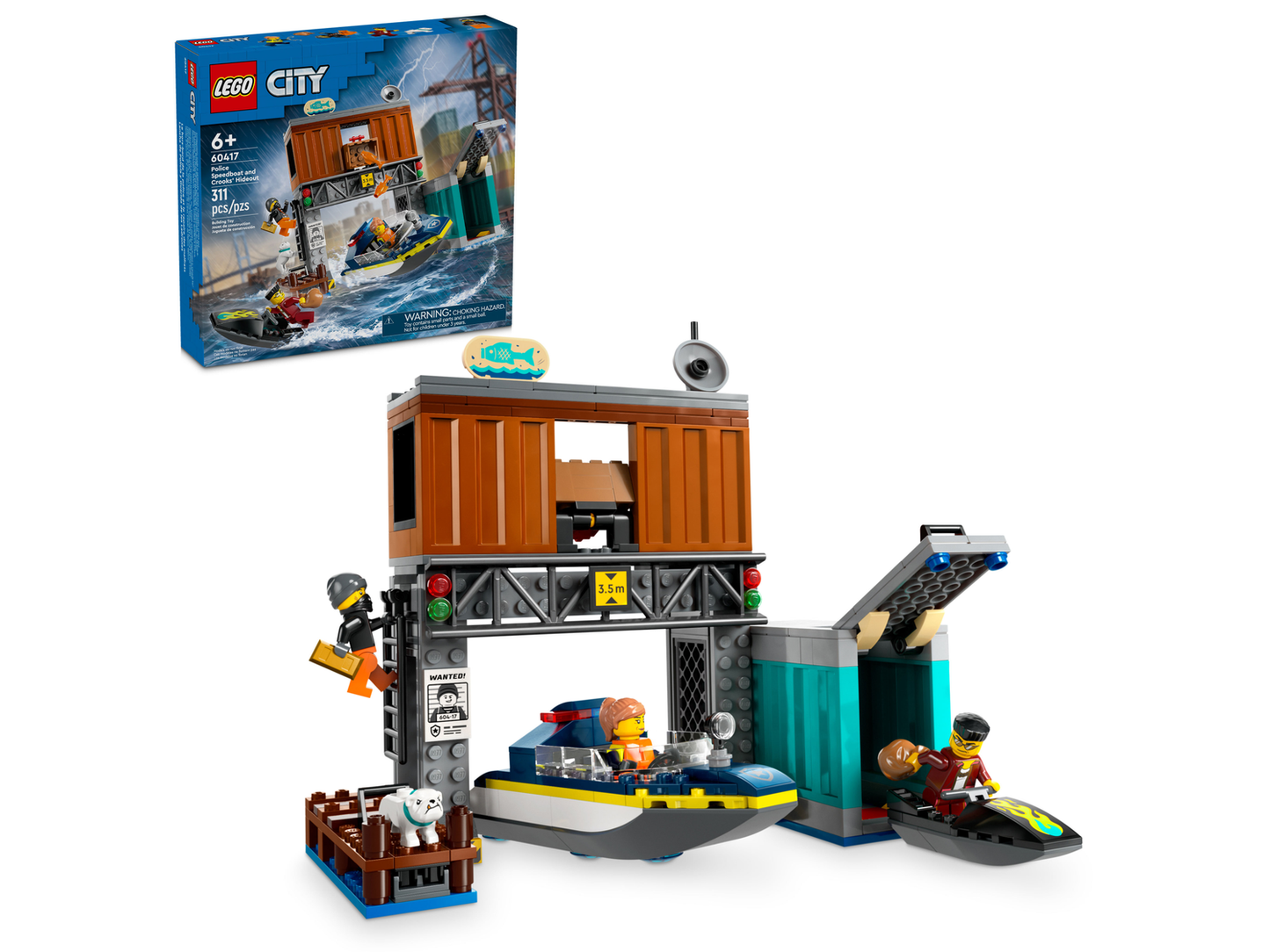 City 60417 Polizeischnellboot und Ganovenversteck