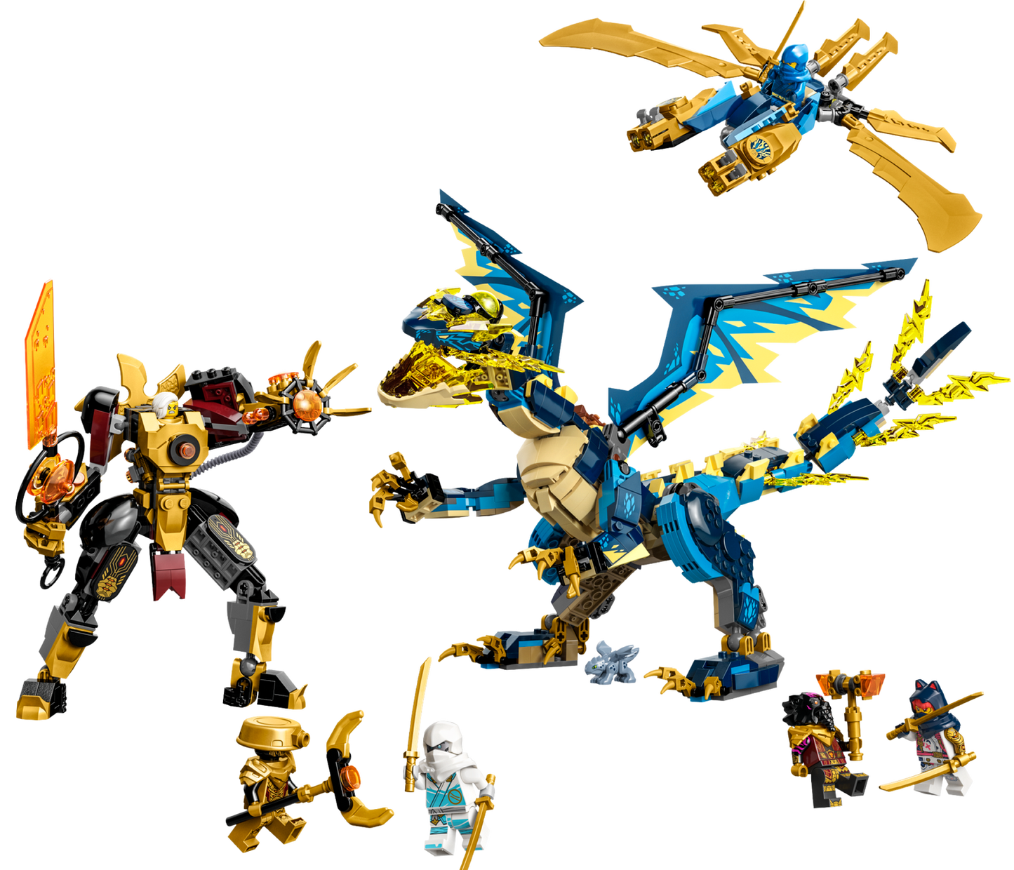 NINJAGO 71796 Kaiserliches Mech-Duell gegen den Elementardrachen