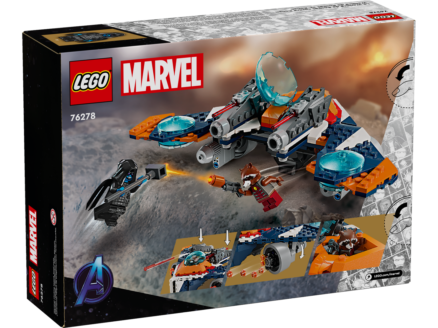 Marvel 76278 Rockets Raumschiff vs. Ronan