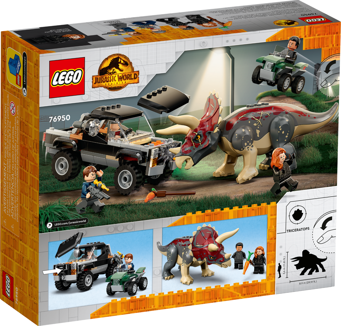 Jurassic World 76950 Triceratops-Angriff