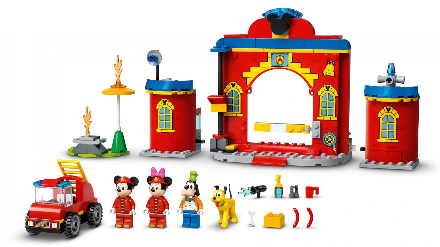 Disney 10776 Mickys Feuerwehrstation und Feuerwehrauto