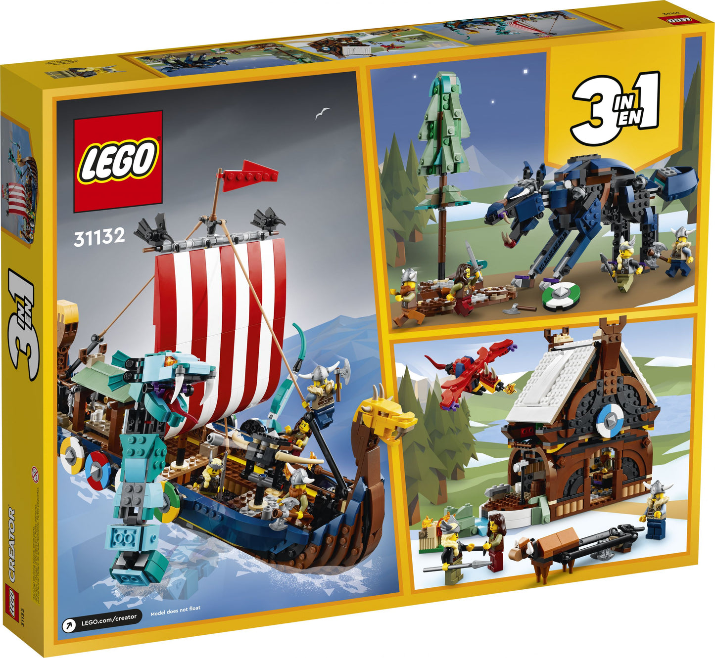 Creator 31132 Wikingerschiff mit Midgardschlange