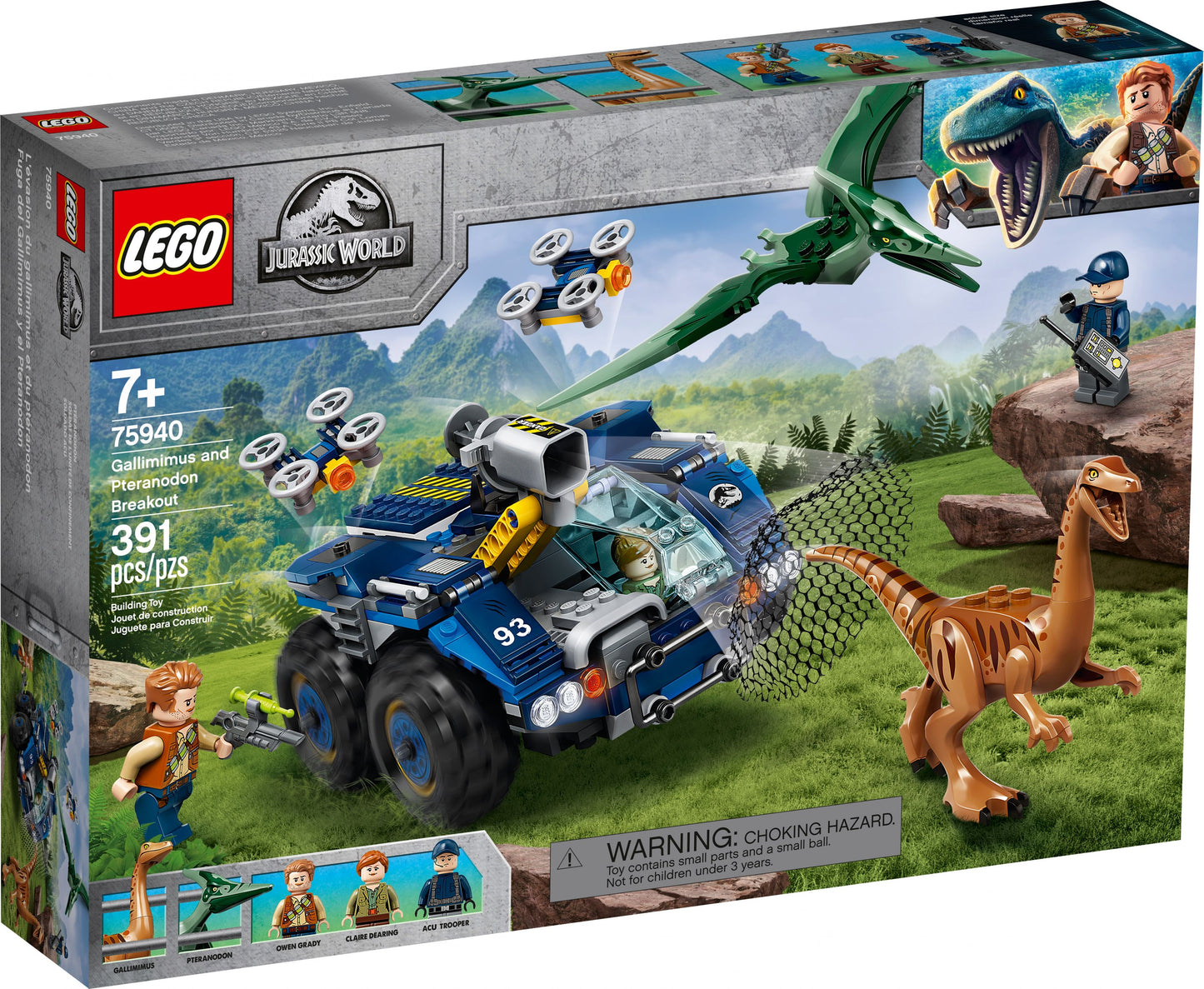 Jurassic World 75940 Ausbruch von Gallimimus und Pteranodon