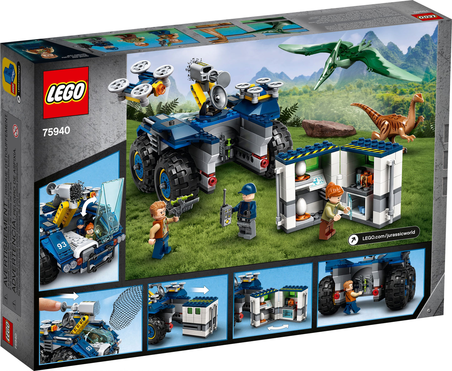 Jurassic World 75940 Ausbruch von Gallimimus und Pteranodon