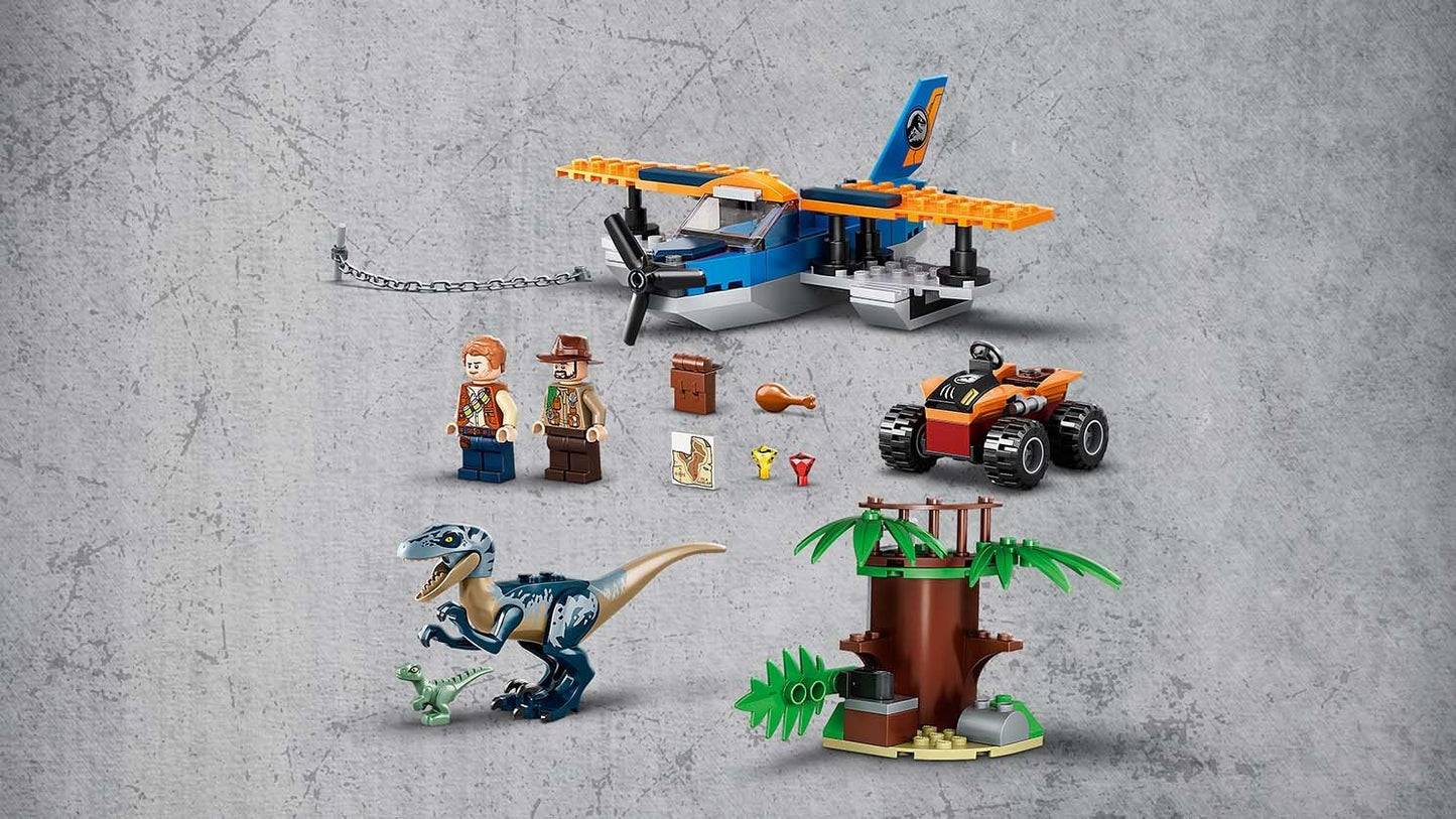 Jurassic World 75942 Velociraptor Rettungsmission mit dem Doppeldecker