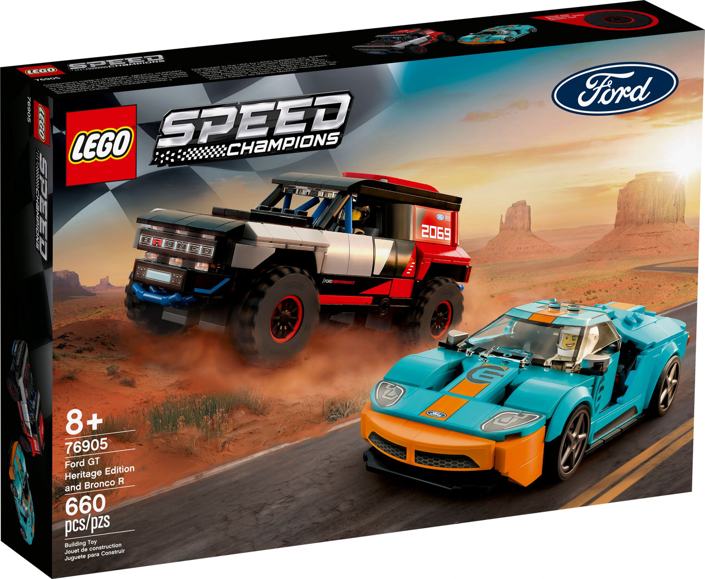 Speed Champions 76905 Ford GT Heritage Edition und Bronco R