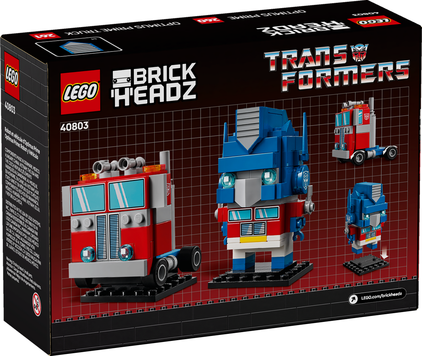 BrickHeadz 40803 Optimus Prime Mech & Fahrzeug