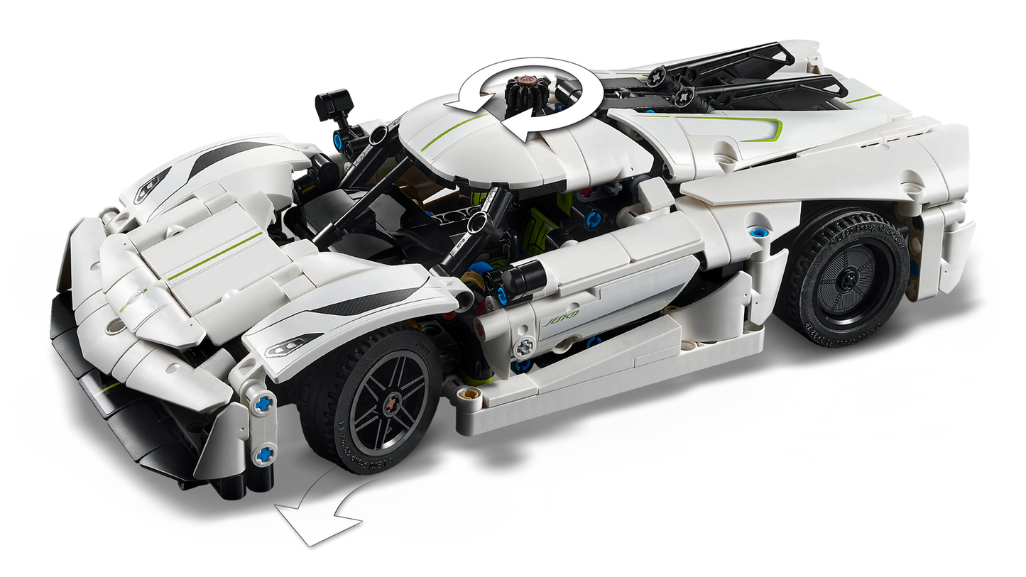 Technic 42184 Koenigsegg Jesko Absolut Supersportwagen in Weiß