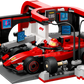 City 60443 F1 Boxenstopp mit Boxencrew und Ferrari Flitzer