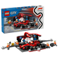 City 60443 F1 Boxenstopp mit Boxencrew und Ferrari Flitzer