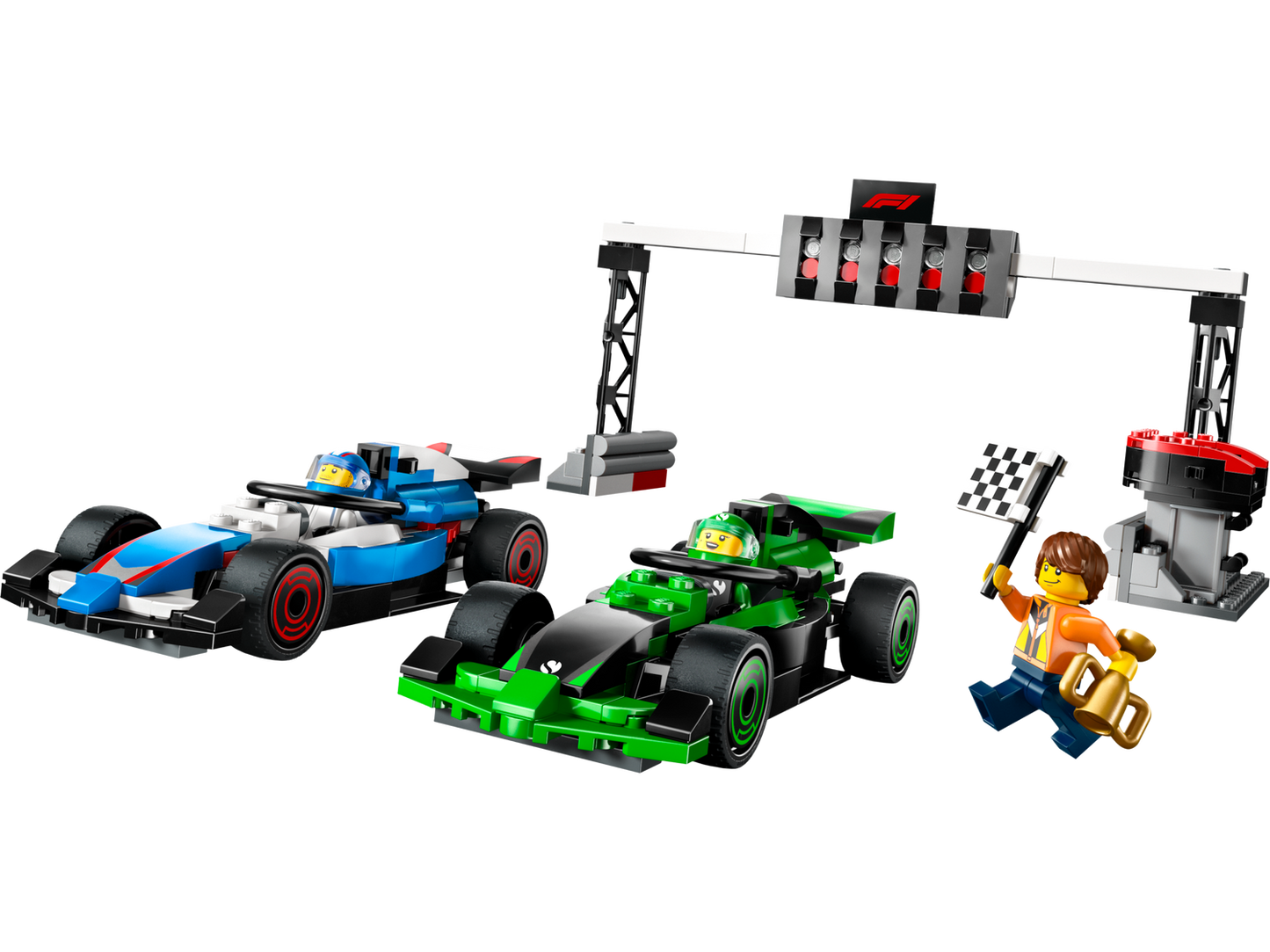 City 60474 F1 Startaufstellung mit VCARB & Sauber Rennautos
