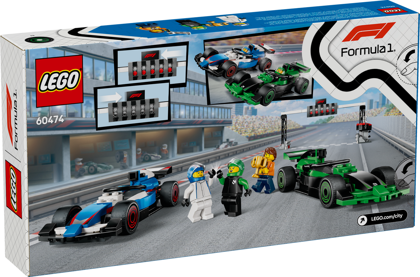 City 60474 F1 Startaufstellung mit VCARB & Sauber Rennautos