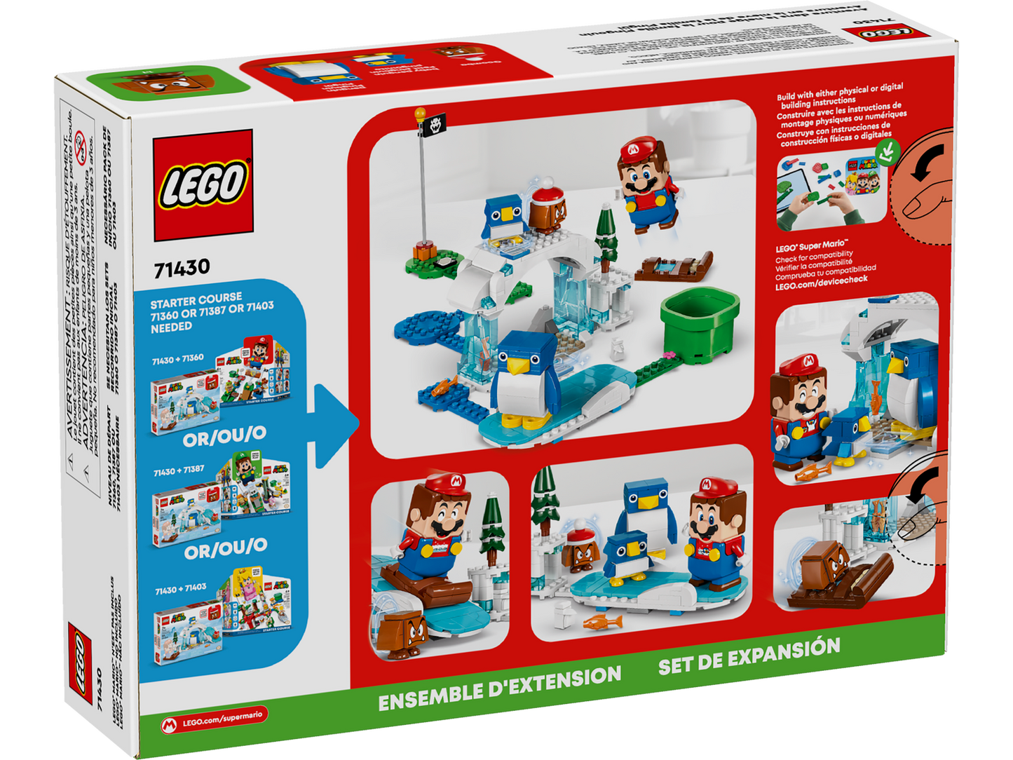 Super Mario 71430 Schneeabenteuer mit Familie Pinguin Erweiterungsset