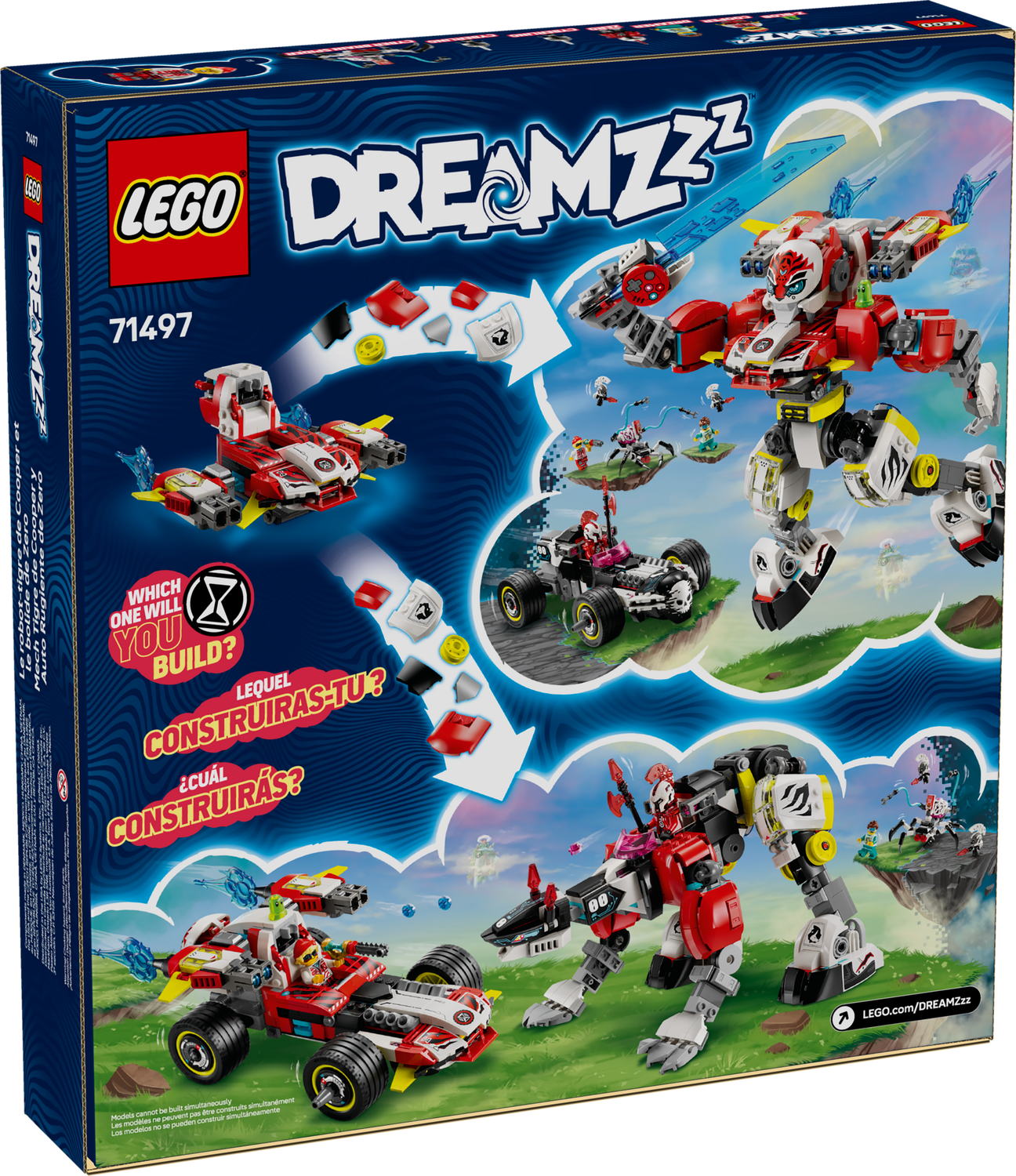 DREAMZzz 71497 Coopers Tiger-Mech und Zero's Hot Rod Auto