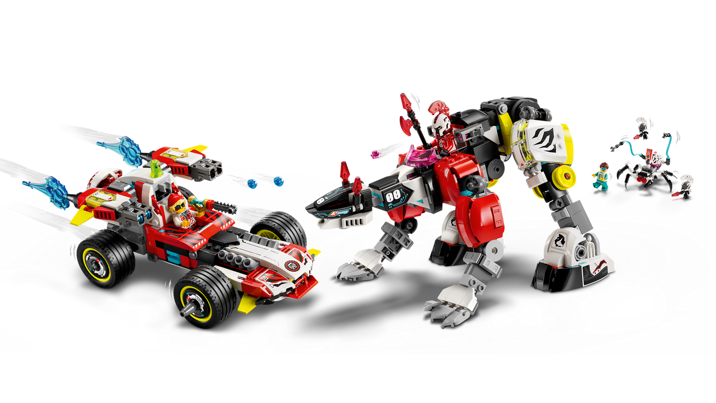 DREAMZzz 71497 Coopers Tiger-Mech und Zero's Hot Rod Auto