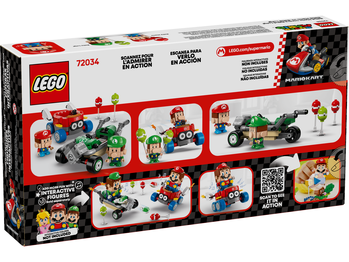 Super Mario 72034 Mario Kart Baby Mario vs. Baby Luigi