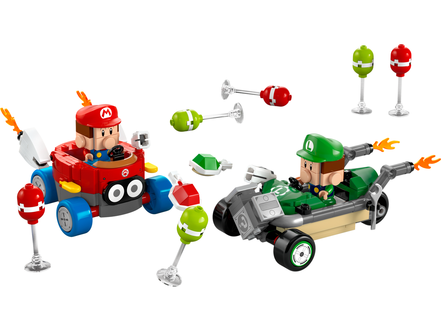Super Mario 72034 Mario Kart Baby Mario vs. Baby Luigi