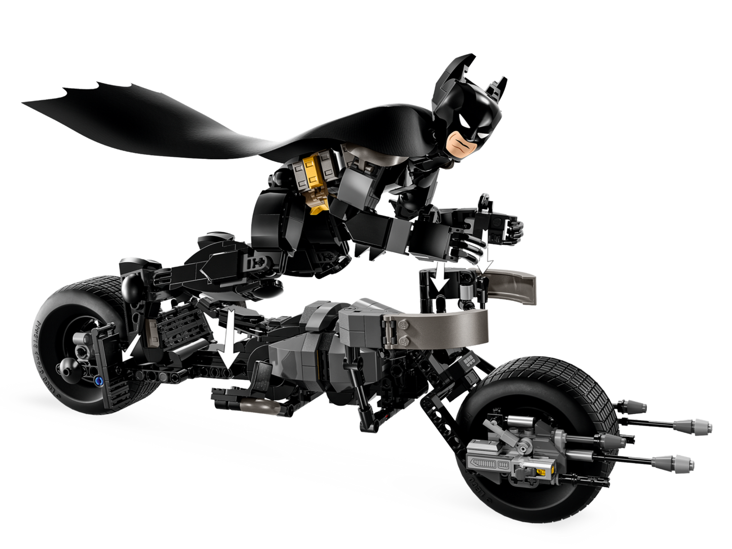 Batman 76273 Batman Baufigur mit dem Batpod