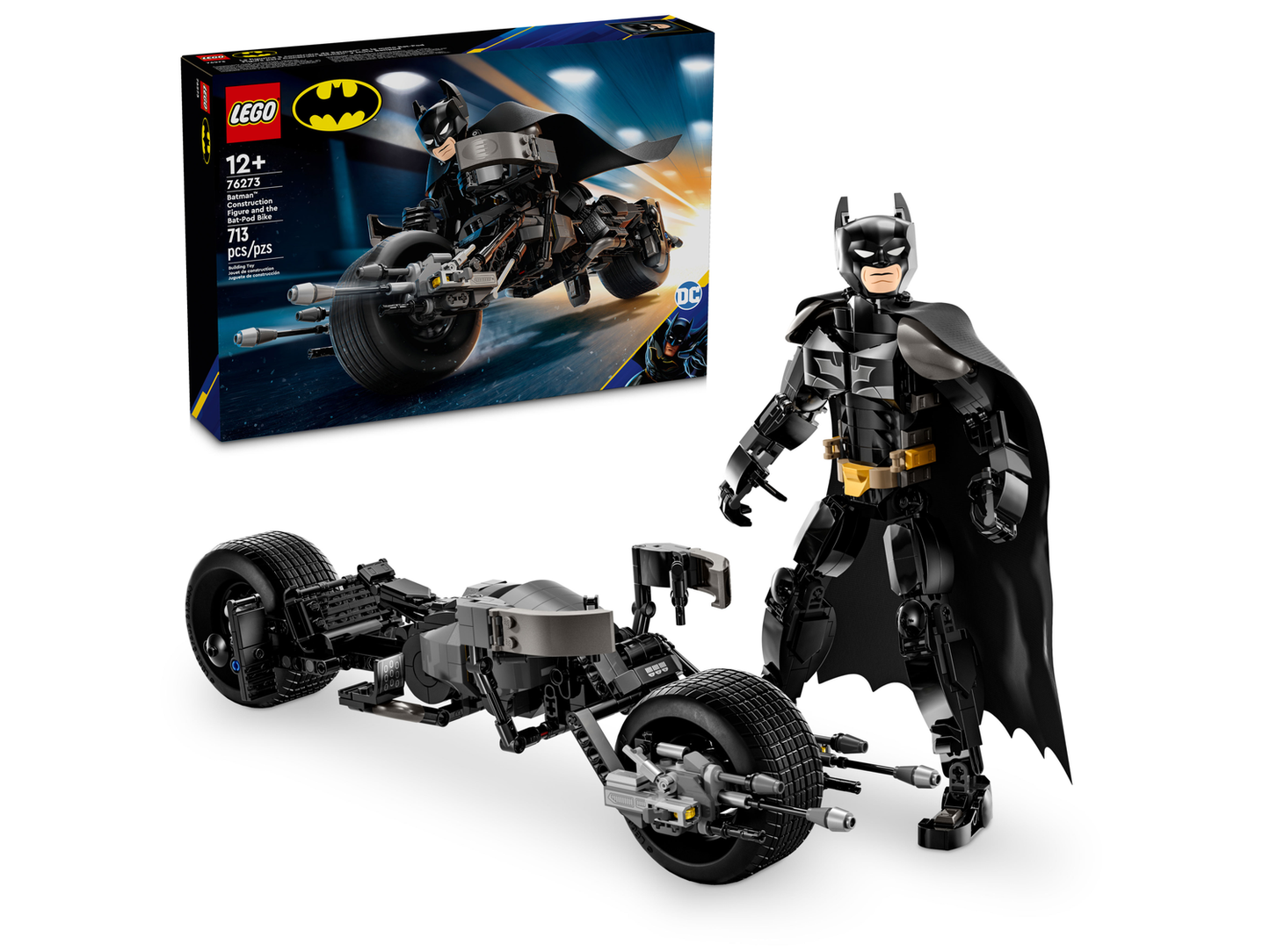 Batman 76273 Batman Baufigur mit dem Batpod