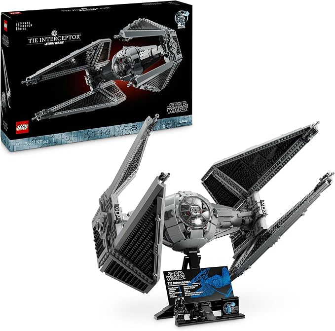 covsr_LEGO Star Wars TIE-Abfangjäger, kreatives Bauset aus der Ultimate Collector Series für Erwachsene, Modell eines Sternjägers Steinen, Geschenk für Fans, Sammlerstück, UCS-Set 75382