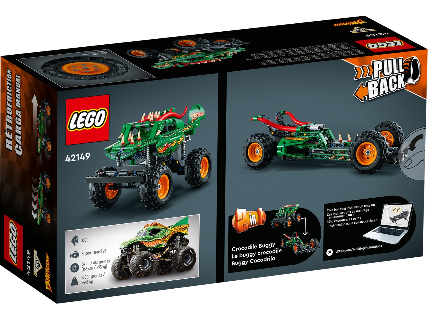 Technic 42149 Monster Jam Dragon